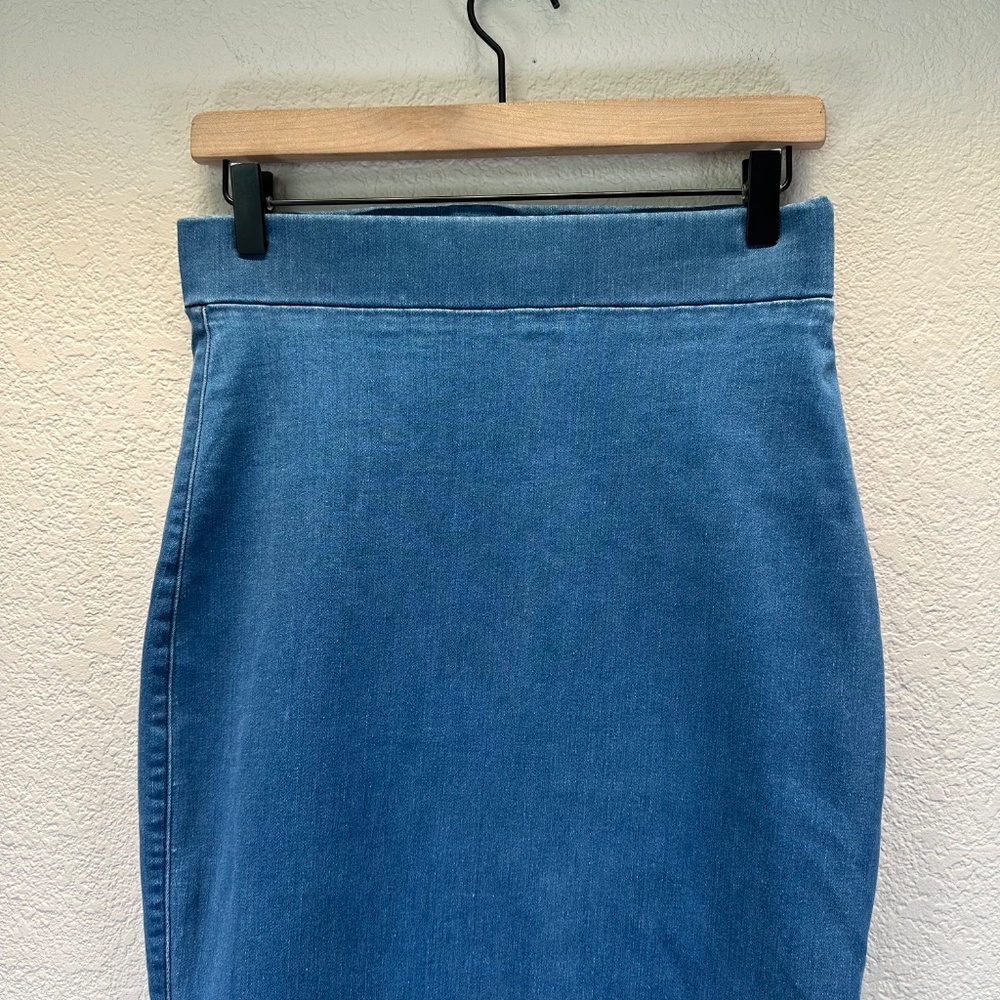 Frank & Eileen Donegal Denim Skirt Size 6 Pull on Slits Western Cowgirl USA Made - Picture 6 of 16